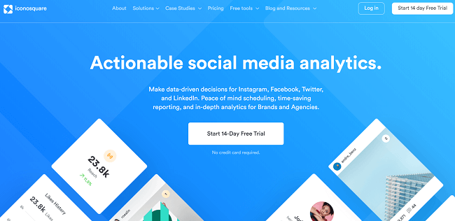 Iconosquare home page