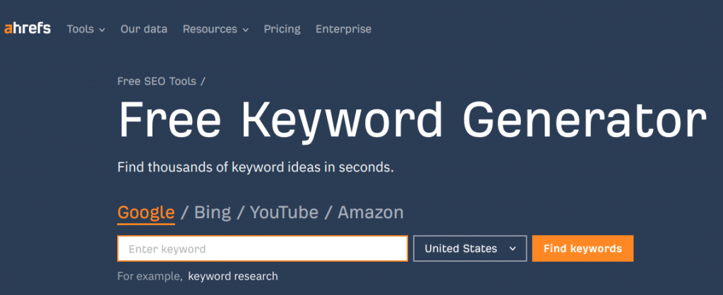 Keyword Research Tools- 
Ahrefs Keyword Explorer