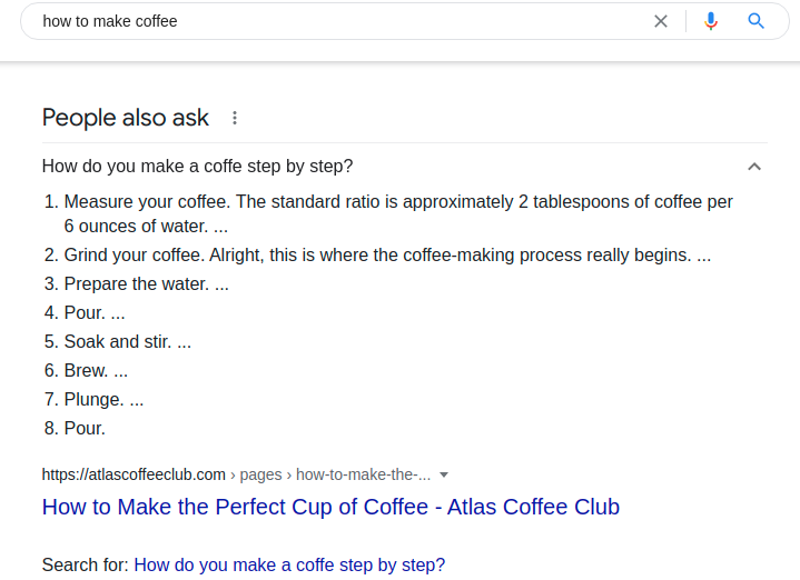 People Also Ask In Google SERP- Example