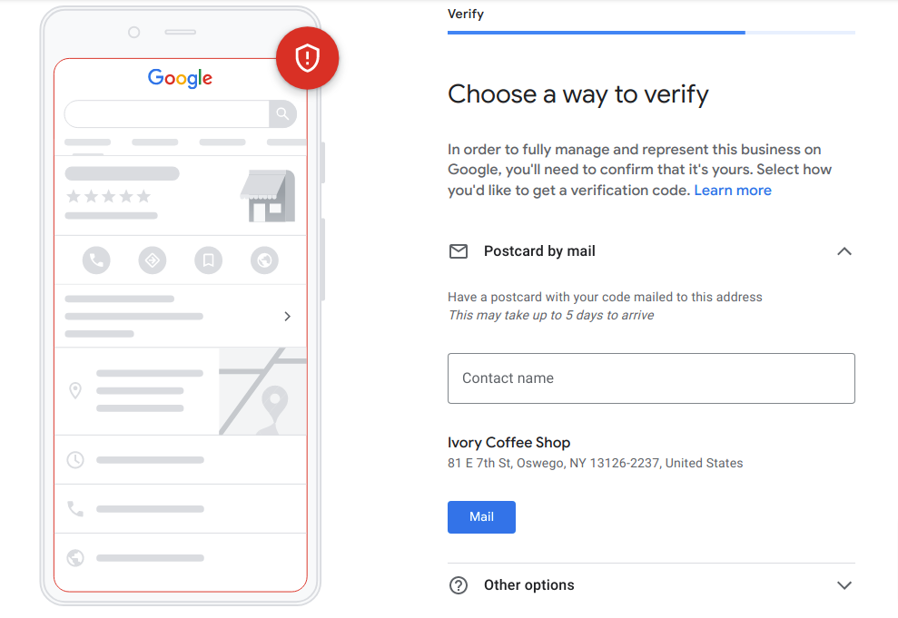 Register On Google My Business-Verify your business