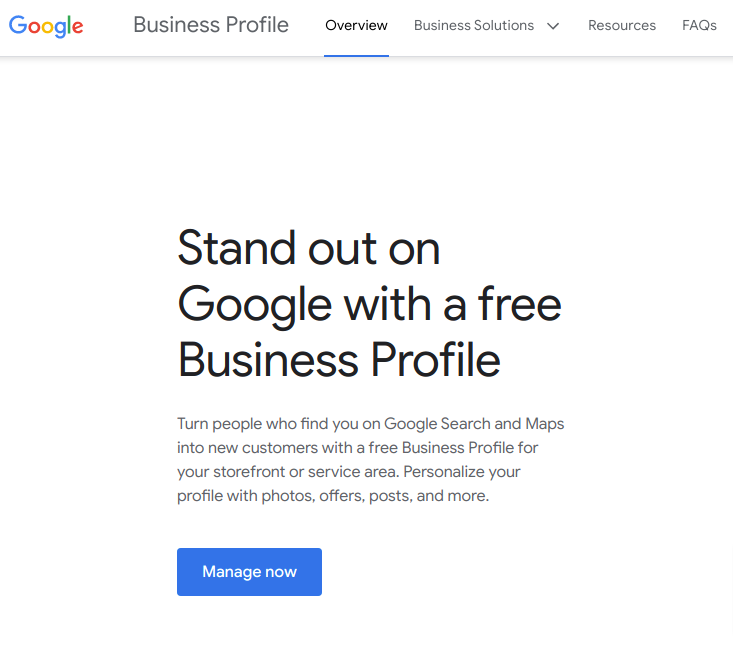 Register on Google My Business-Step1 Manage Now