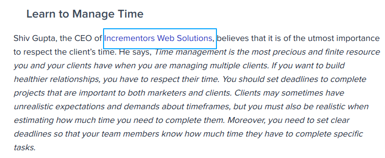 Build Backlinks- Use HARO- Example