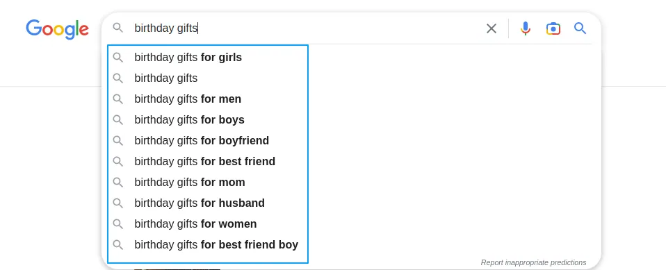 Find Long Tailed Keywords- Use Google