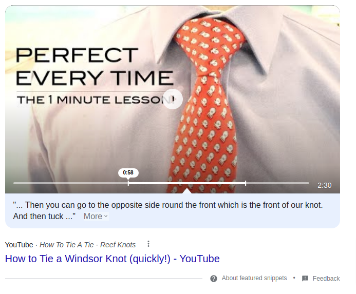 Write Blog for Featured Snippet- Video Snippet