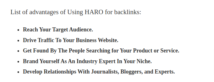 Write a Blog- Add Bullets