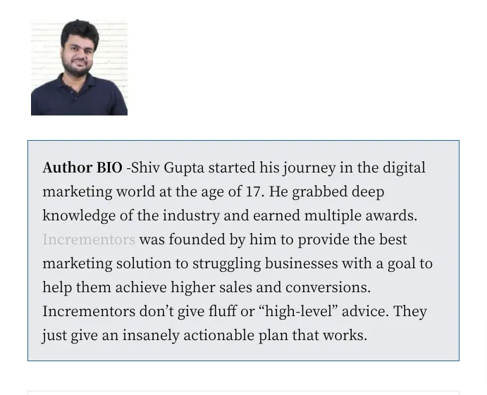 Write A Blog For Guest Posting- Author Bio