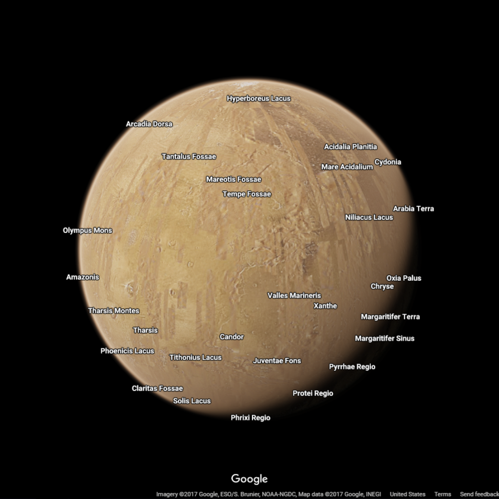 google maps on mars