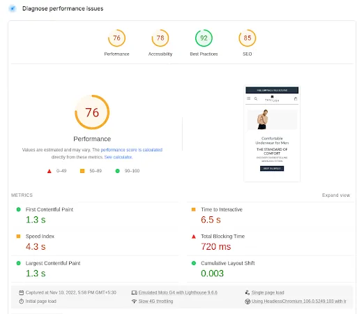 Shopify Speed Optimization- Client Report