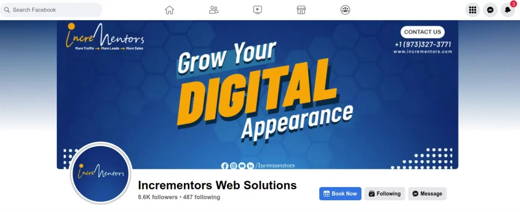 Create a custom page name- Incrementors Facebook Page
