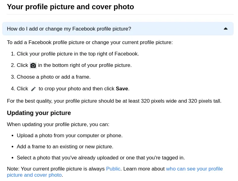 Guidelines For Adding Profile Image for Facebook SEO