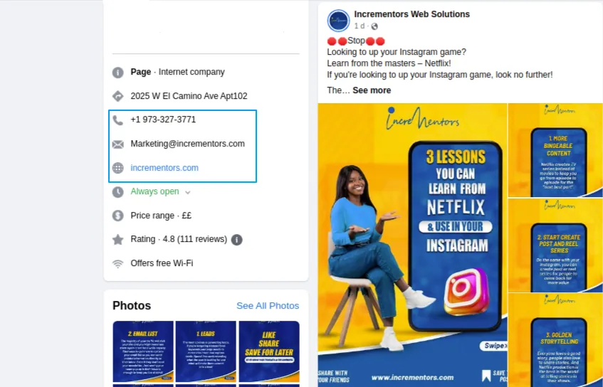 Include Contact Information