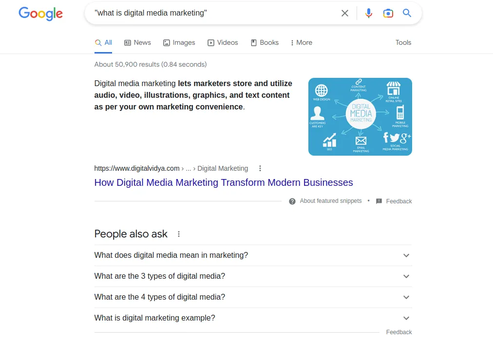Is SEO dead- Google Search-Example