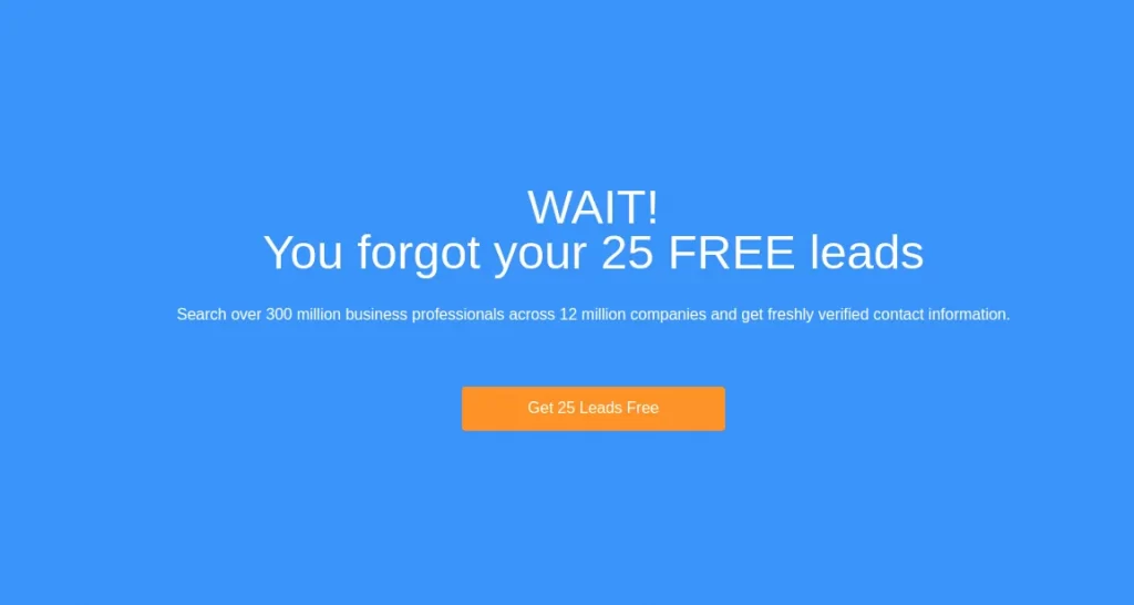 Lead Generation Tools- LeadFuze- PopUp Window