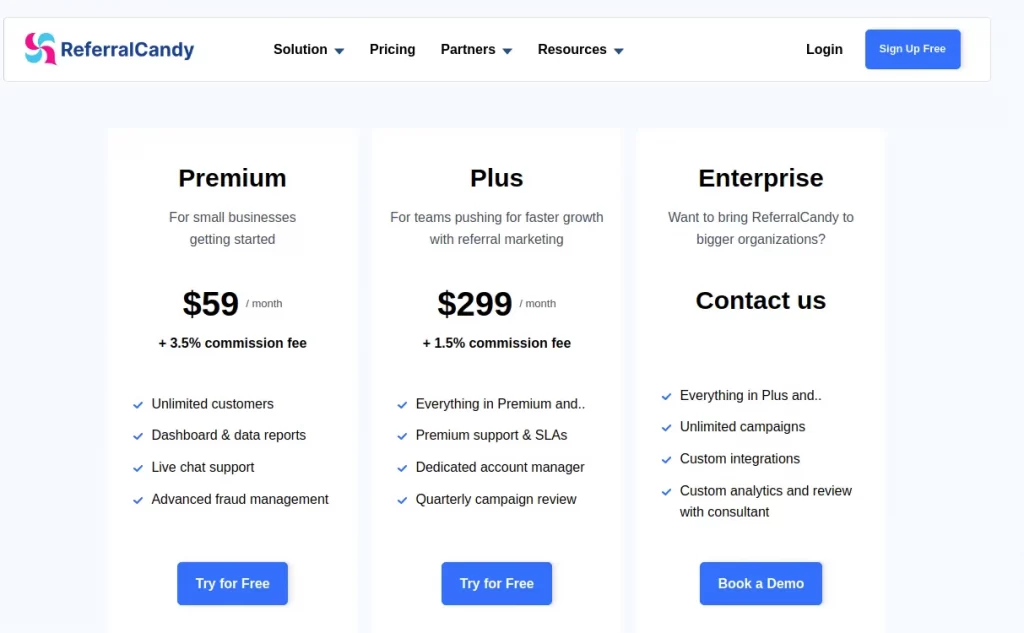 Lead Generation Tools- Referral Candy- Pricing