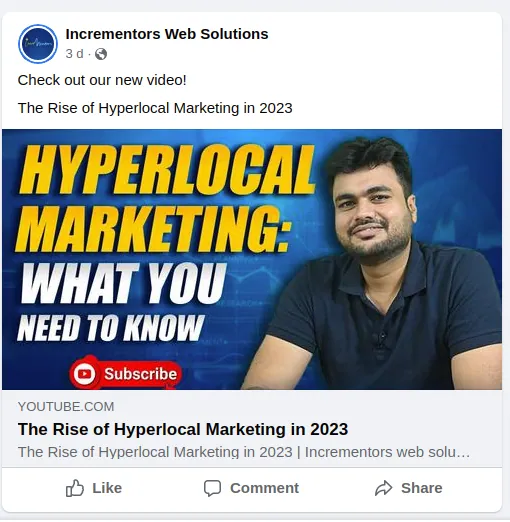 Post Content Regularly on Facebook- Videos