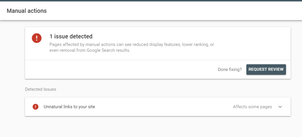 Check For Google Penalties - Manual Actions