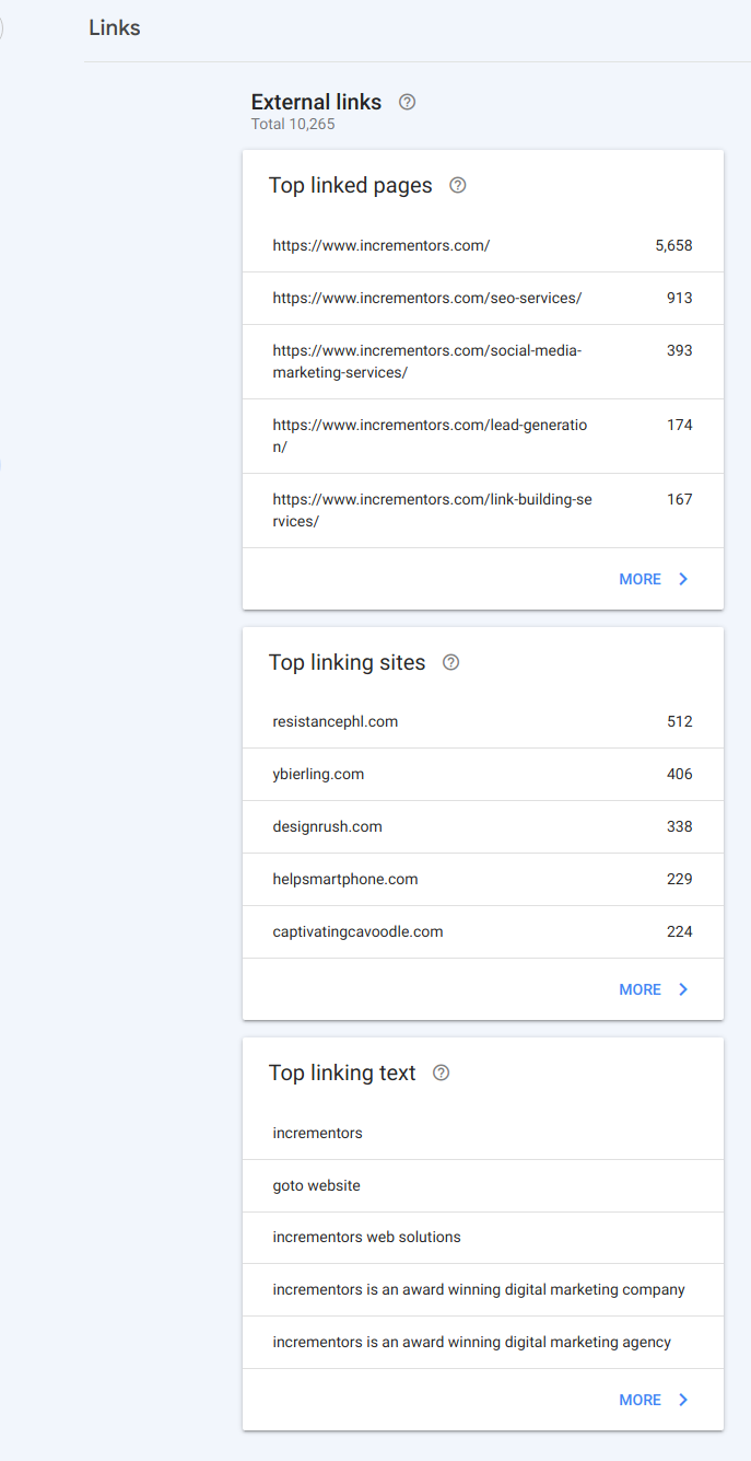 External links report - to fix manual penalties