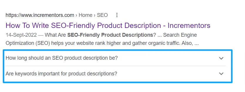 FAQs - structured data of incrementors.com