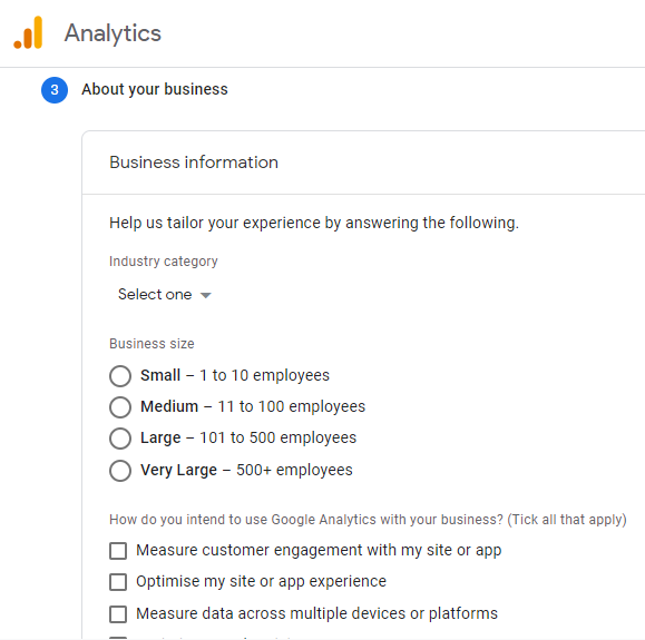 Google Analytics - about your business