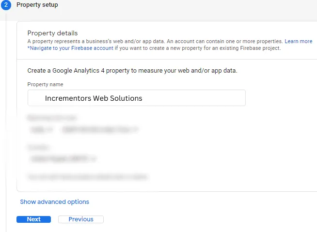 Google Analytics- property setup