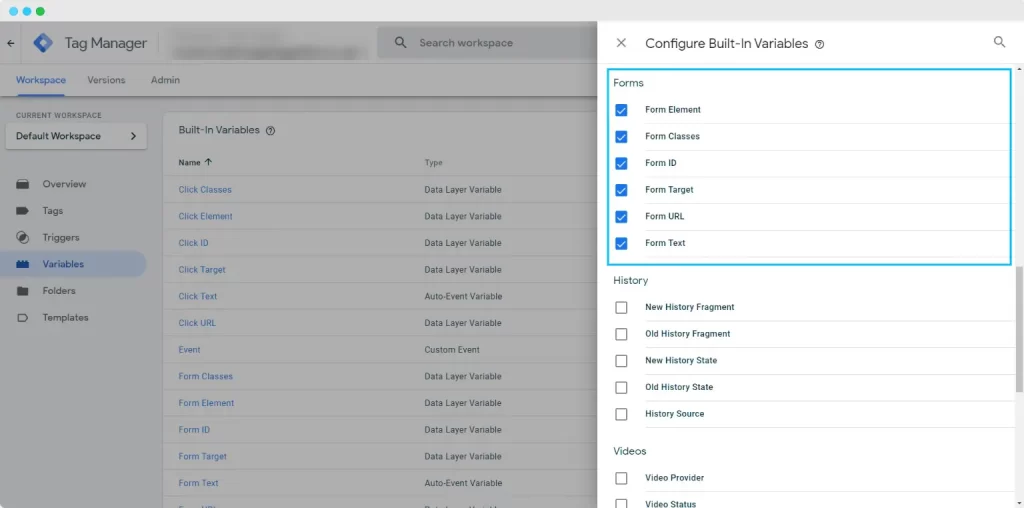 google tag manager - configure
