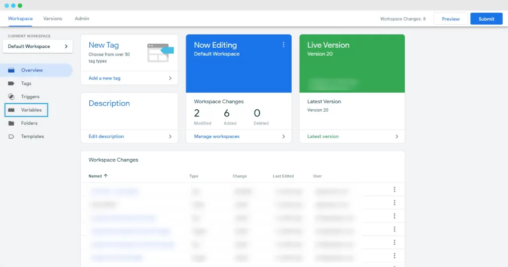 Google tag manager - variables