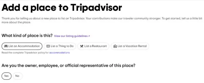 add place to tripadvisor