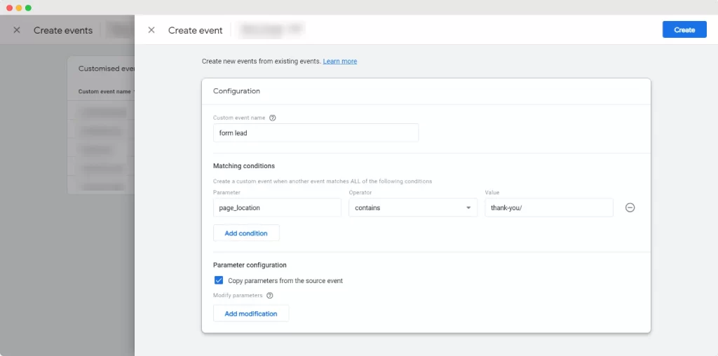 create event