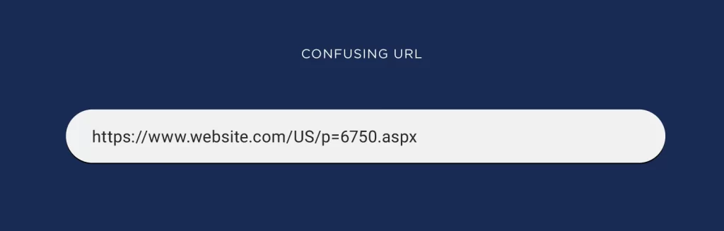 how to do seo on your own- use optimized urls- bad URLs example