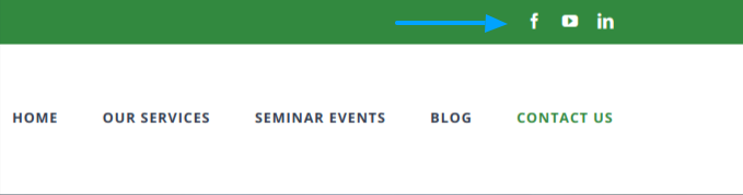 include internal links of your social media pages