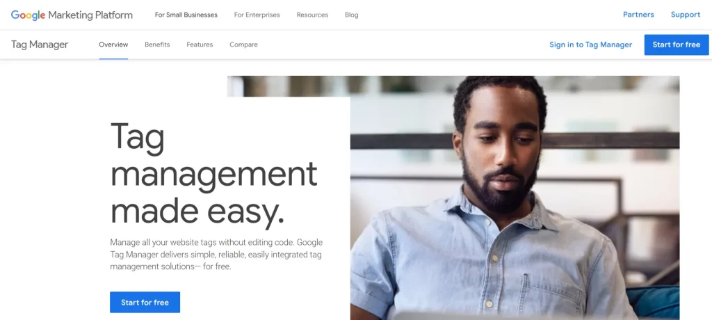 login to Google Tag Manager Account
