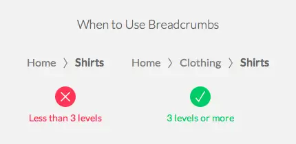 when to use breadcrumbs