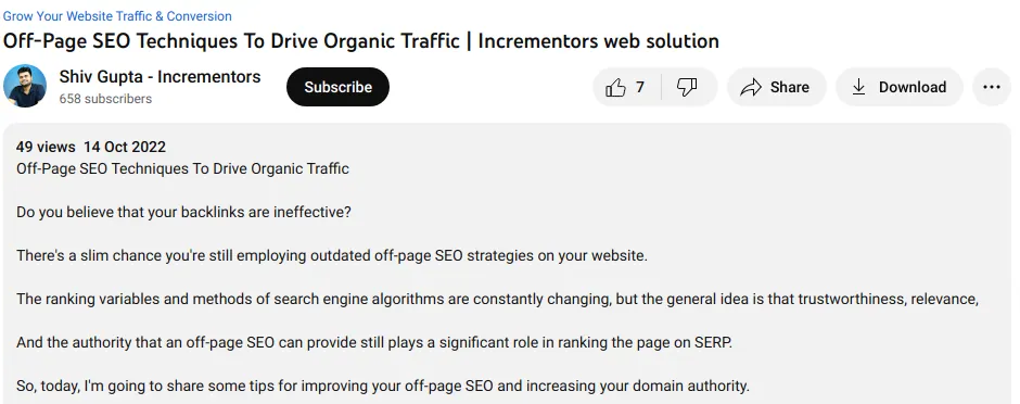 youtube seo tips- optimize video descriptions