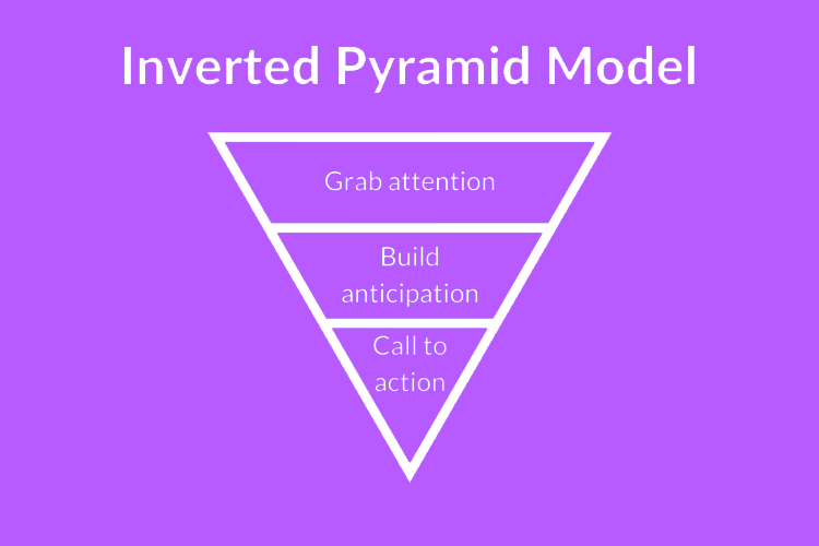 invert pyramid model - call to action