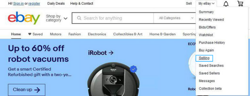 ebay's store account