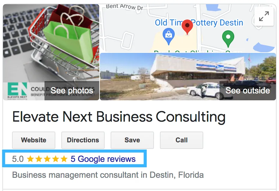 number of reviews for: elevate next business consulting