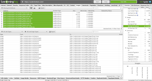 screaming frog - crawl errors