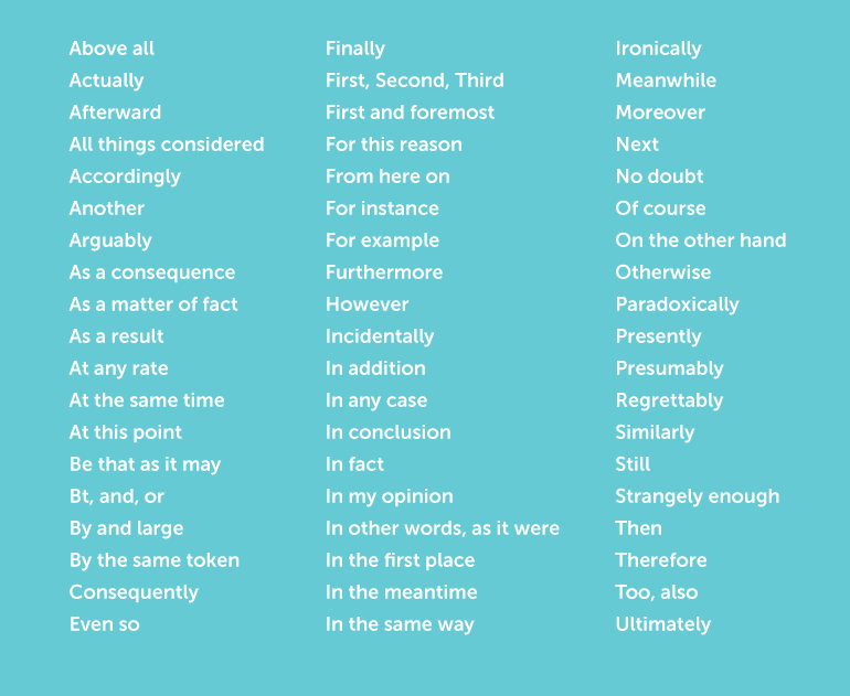 transition words