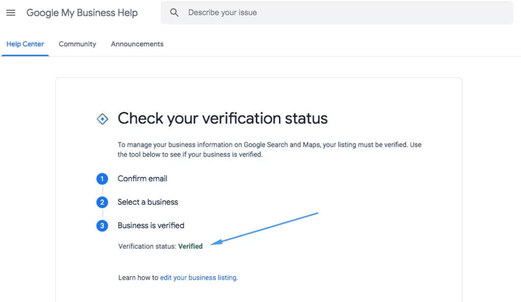 Claim and verify your listing Claim and verify your listing
