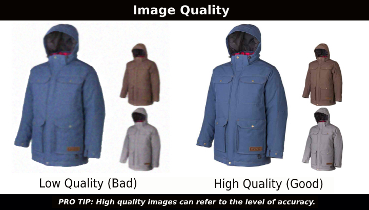 image quality (bad) and (good)