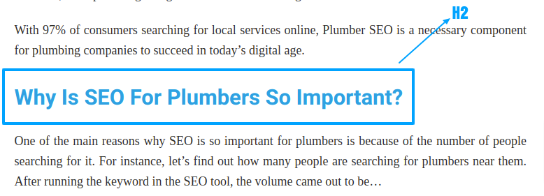 h2 - why is seo for plumbers so important