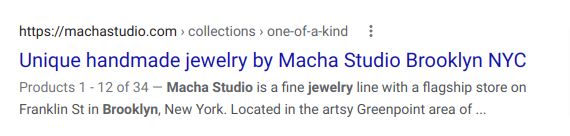 Unique handmade jewelry by macha studio brooklyn NYC