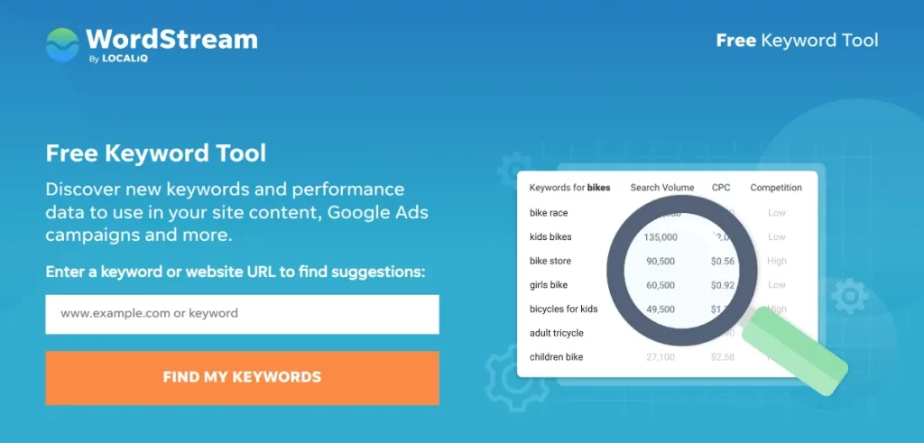 wordstream - keyword research tool