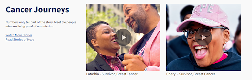 cancer journeys - web content