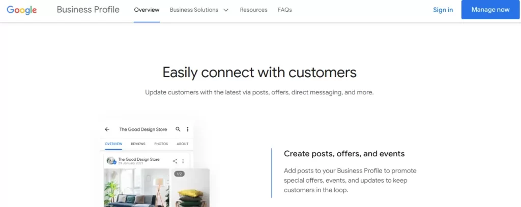 GMB business profile - screenshot - DIY seo for small businesses
