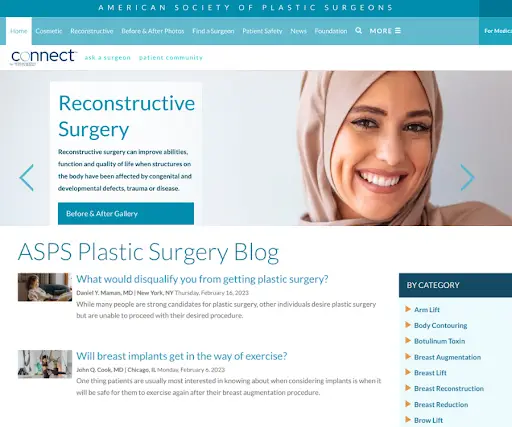 American society of plastic surgeons
