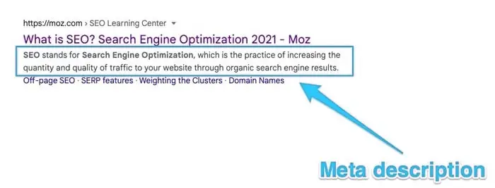 a good meta description