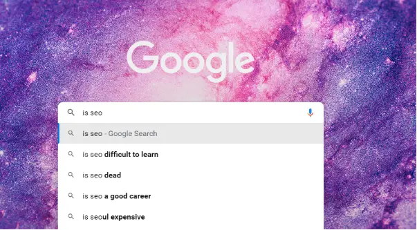 Google search suggestion