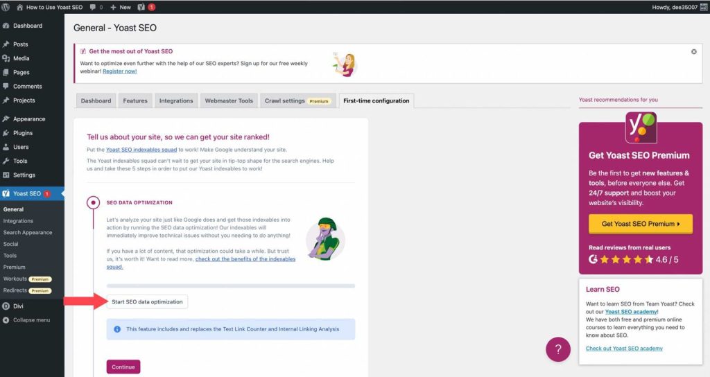 Optimizing SEO data