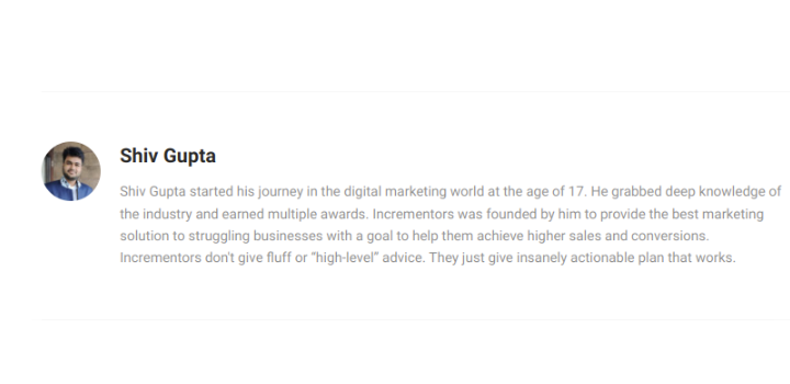 My author's byline on Blogs